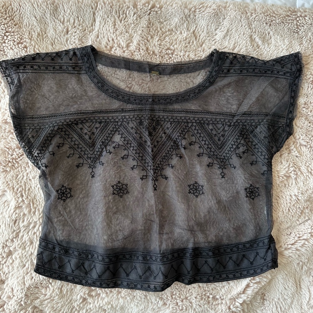 Free People Mesh Top